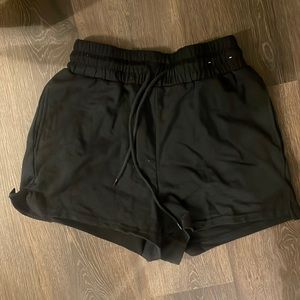 black sweatshorts